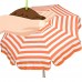 DestinationGear Italian 6' Umbrella Acrylic Stripes Orange and White Beach Pole   555145379